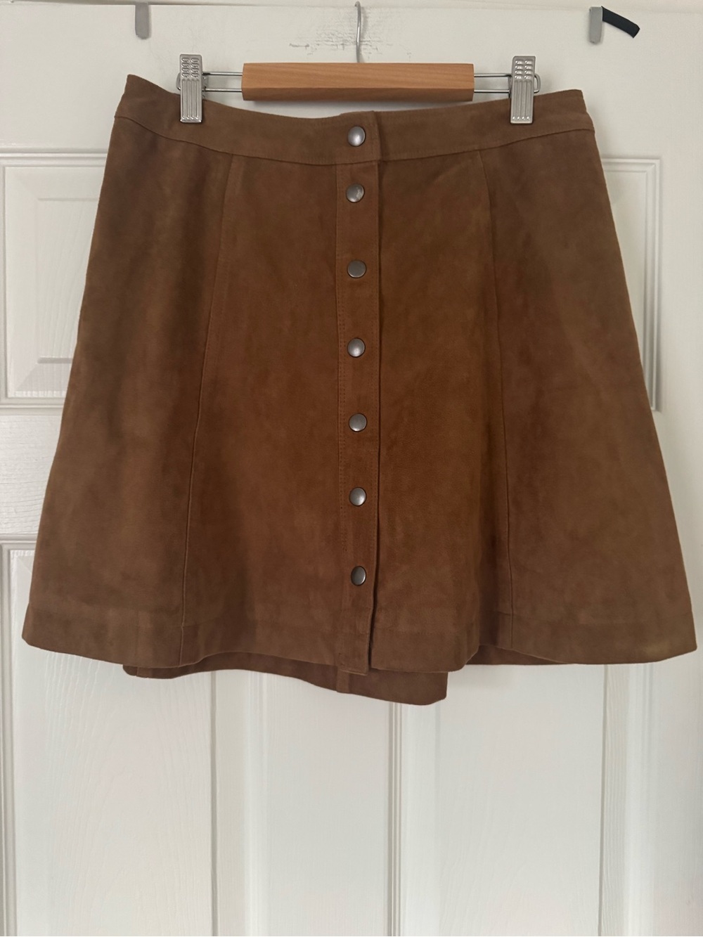 Abercrombie & Fitch Brown Suede a-line Mini Skirt Sz 4